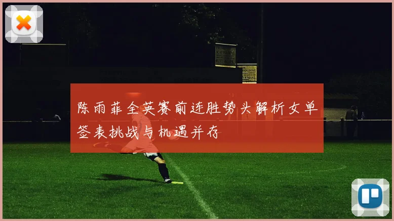陈雨菲全英赛前连胜势头解析女单签表挑战与机遇并存